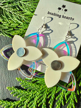 Load image into Gallery viewer, Trillium Acrylic Earrings - Mother of Pearl