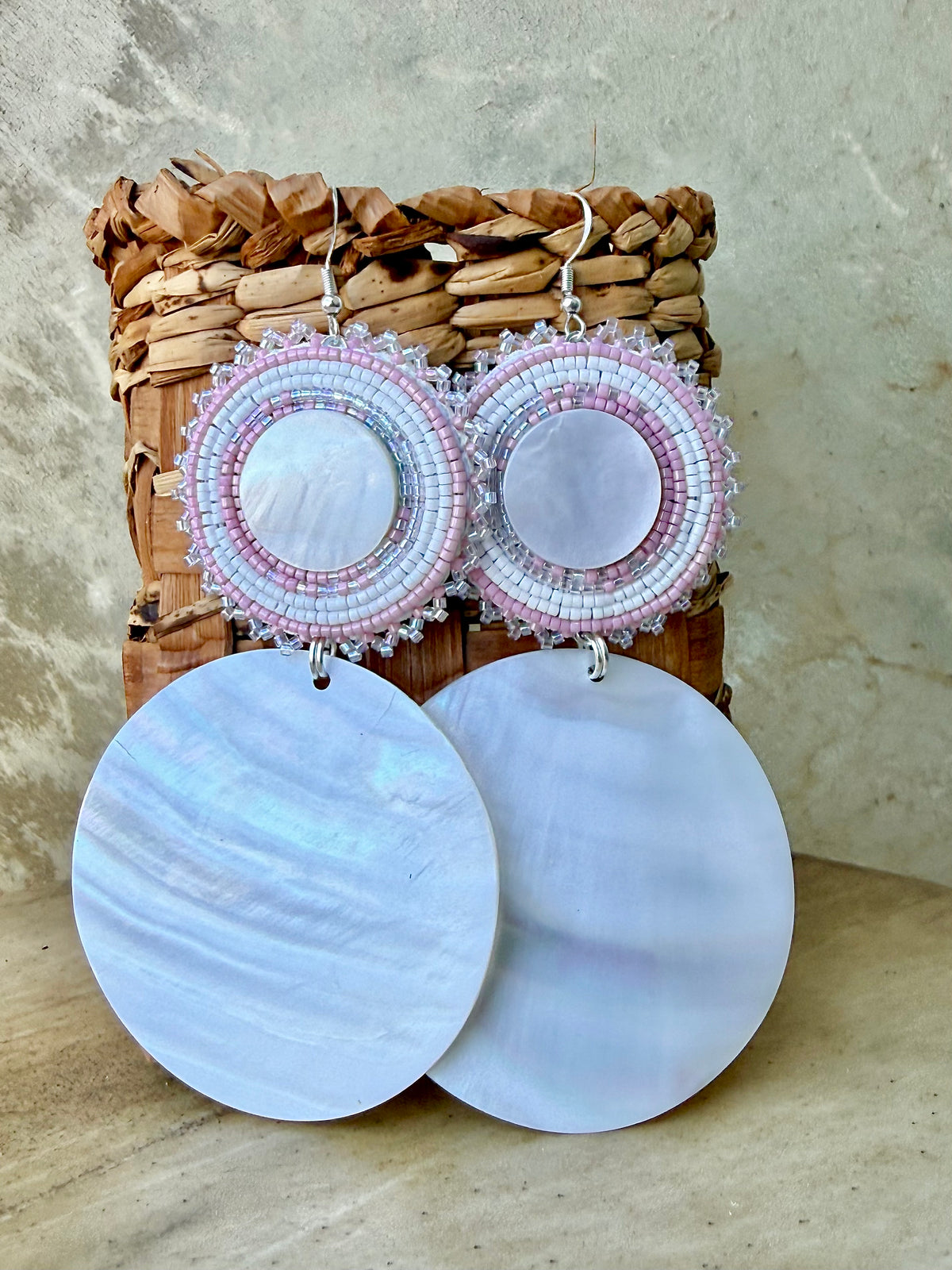 la.'sʷaj beaded earrings