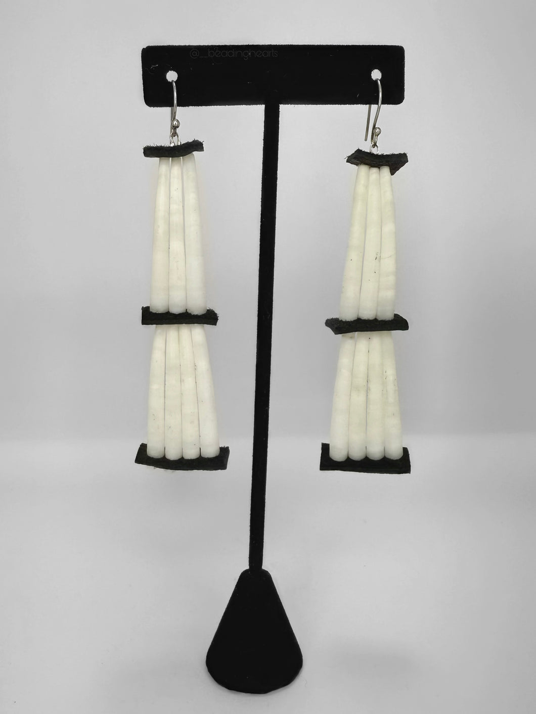 dentalium statement earrings