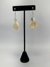 Load image into Gallery viewer, TWO-TIERED MOTHER OF PEARL DANGLES
