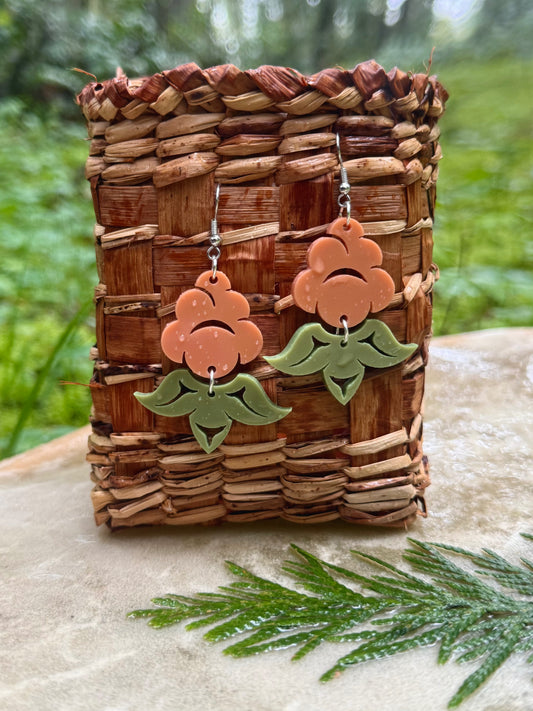 Salmonberry Acrylic Earrings