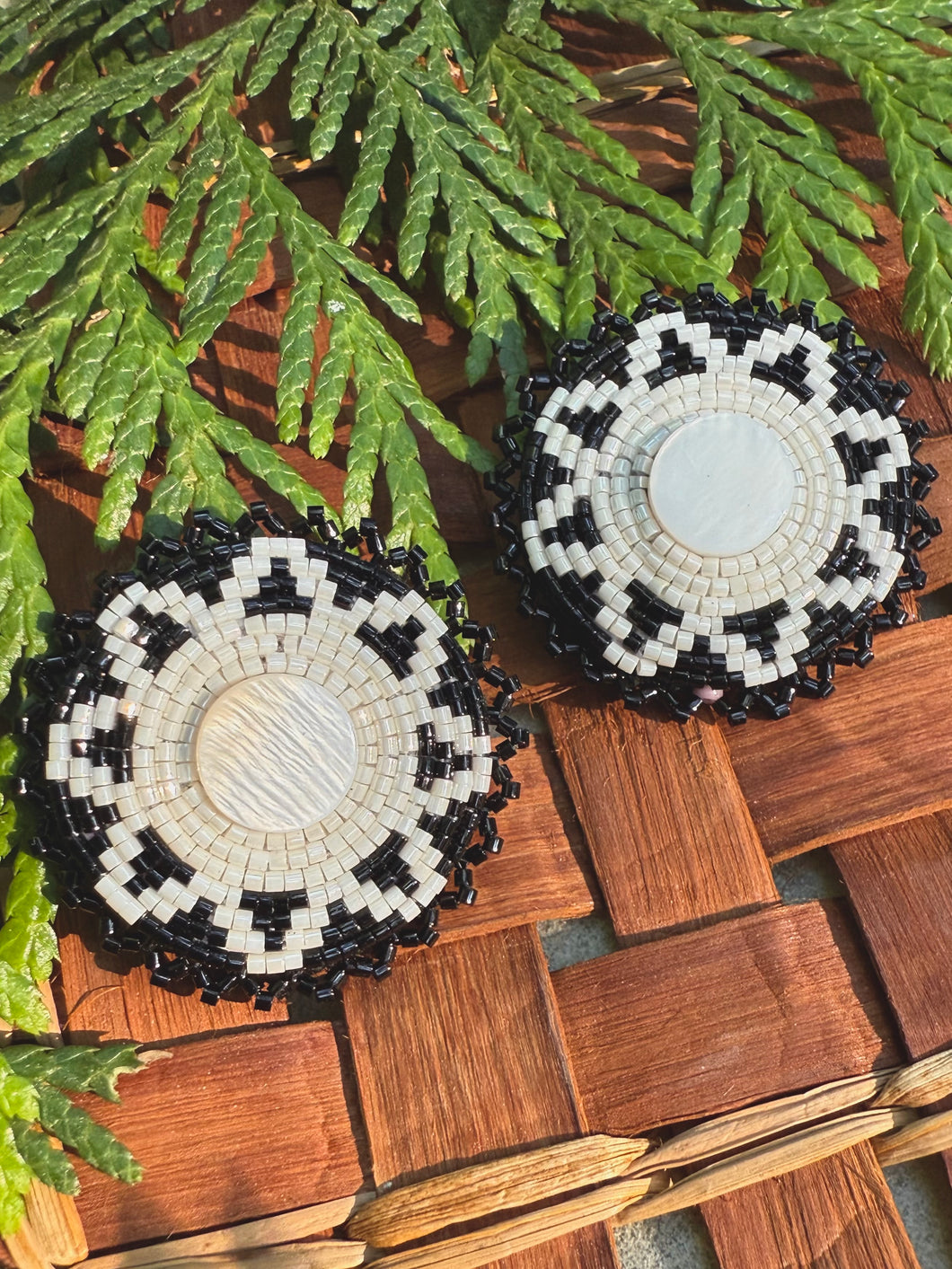 konaway sun beaded earrings