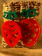 Load image into Gallery viewer, Salish Strawberries Acrylic Earrings
