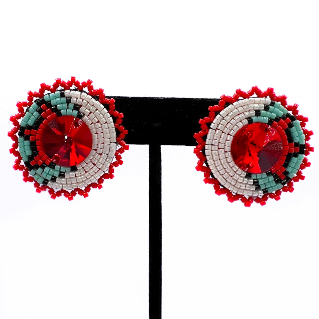 PIL SWAROVSKI CRYSTAL BEADED EARRINGS