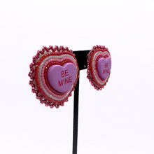 Load image into Gallery viewer, LILAC PURPLE SWEETHEARTS-INSPIRED BEADED EARRINGS
